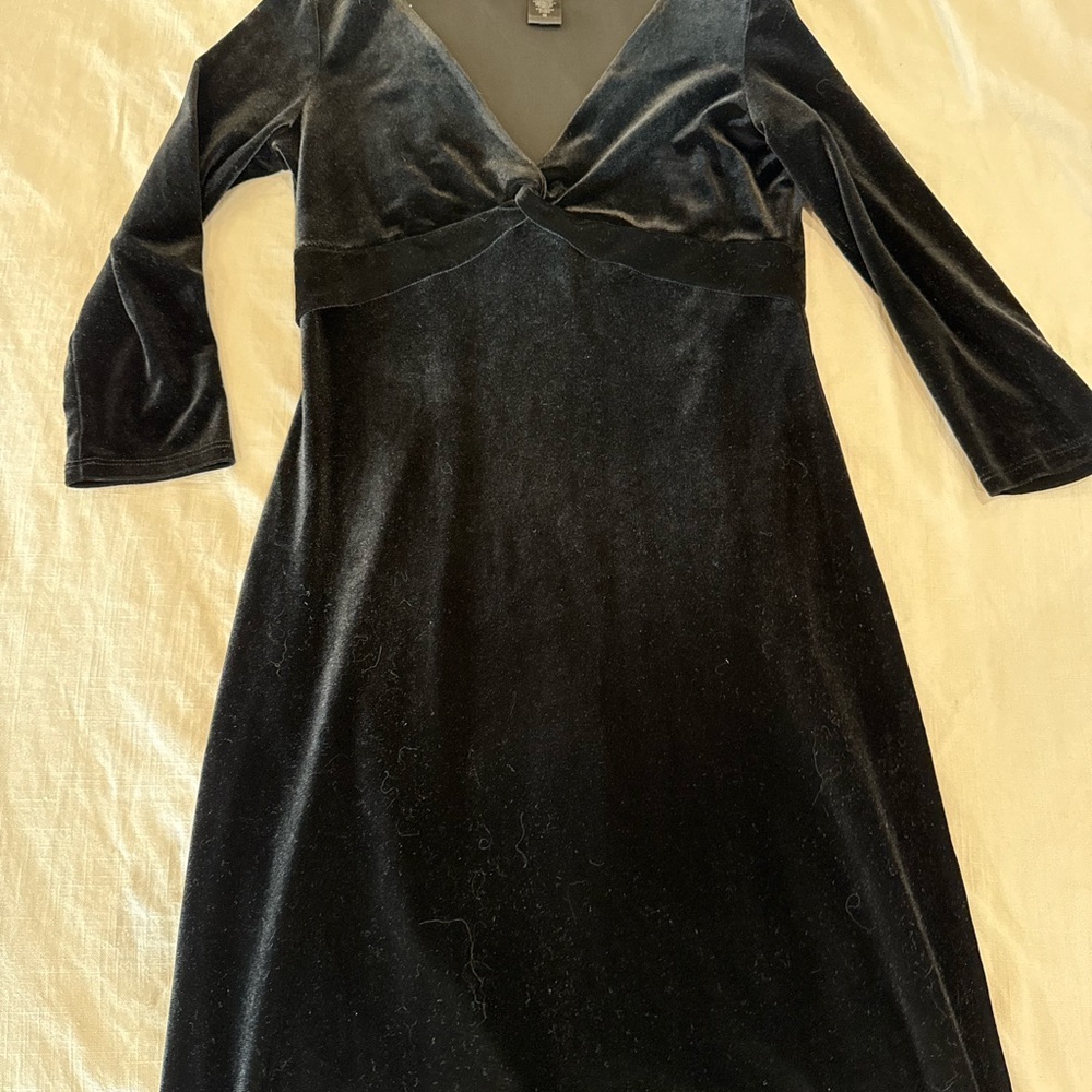 Black Velvet V-Neck BCBG Dress